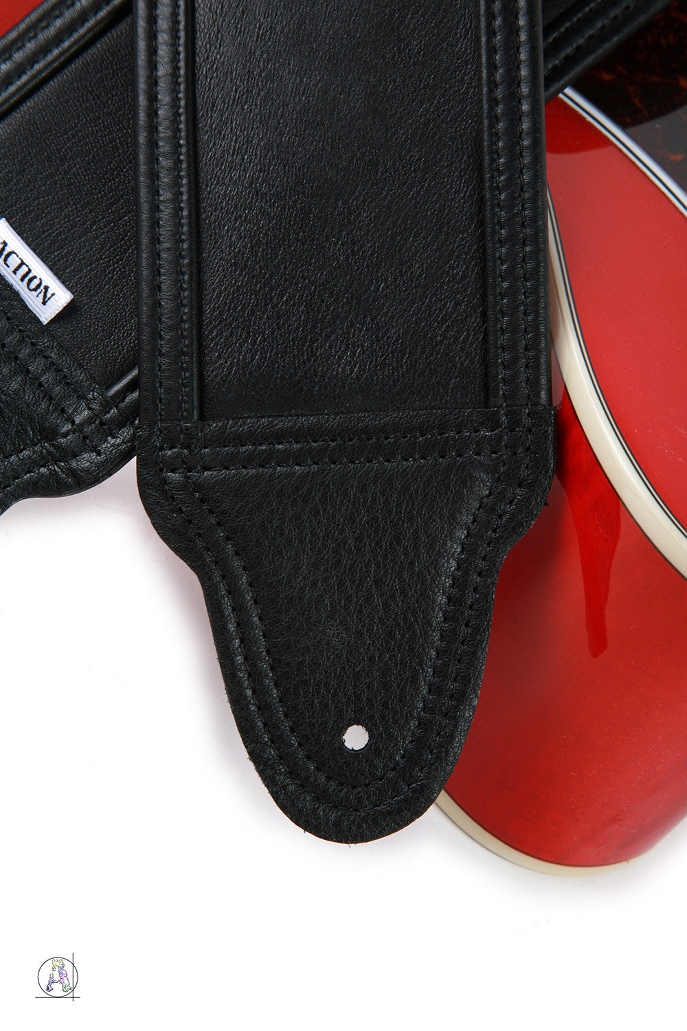 Blackheart 200 - Soft Cabretta Leather and Black Cowhide Guitar Strap