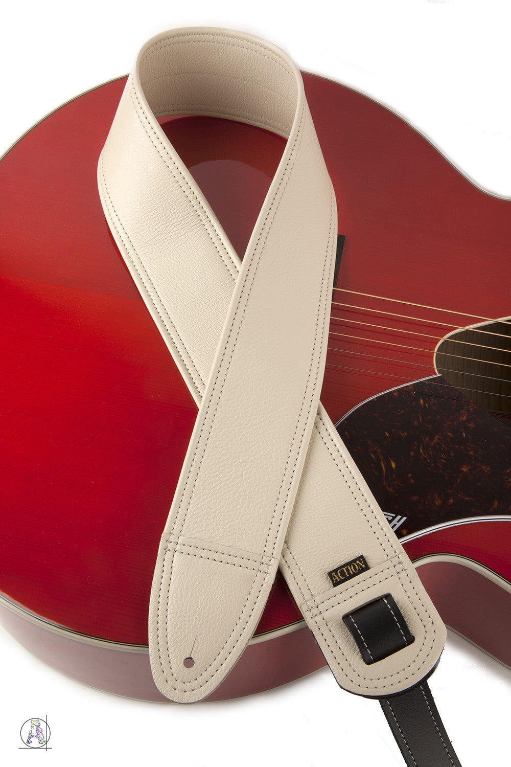 Simply Classy Bone 100 Leather Guitar Strap