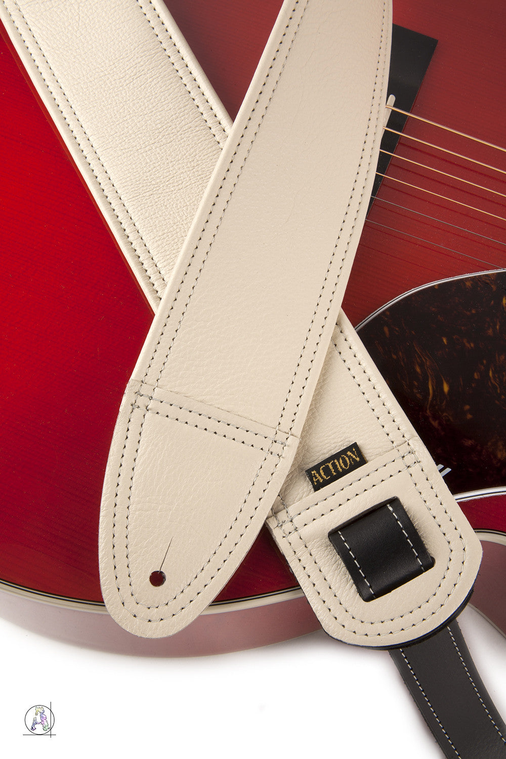 Simply Classy Bone 100 Leather Guitar Strap