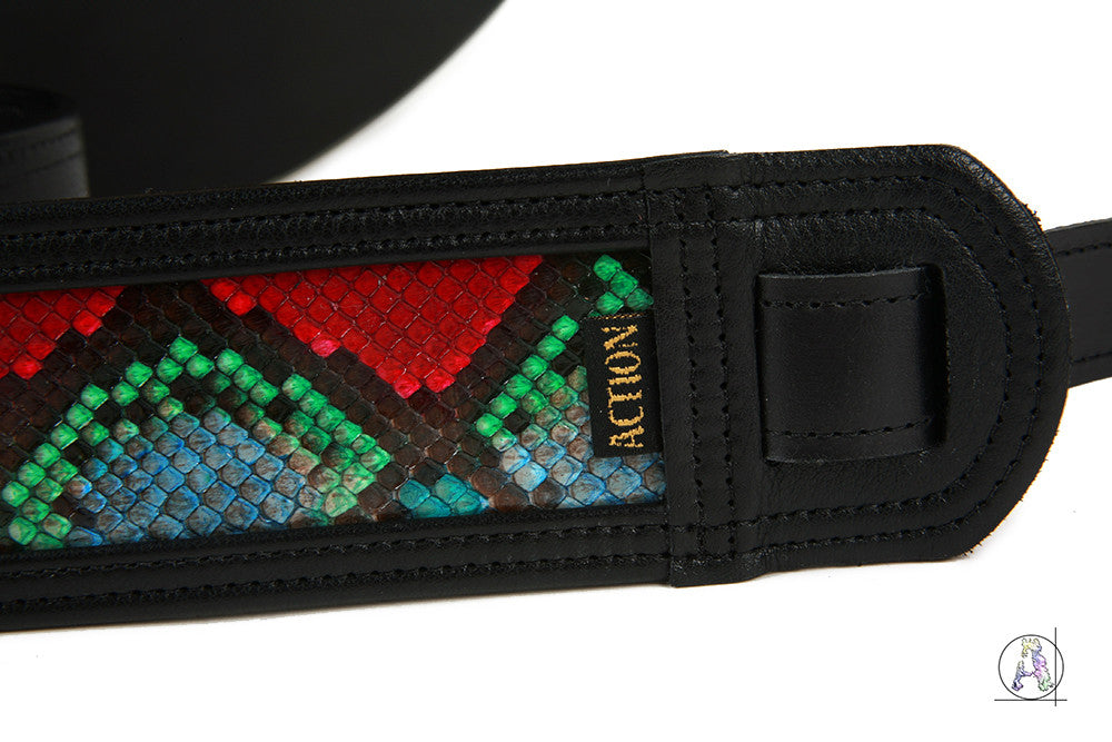 Handpainted Python II Custom Guitar Strap