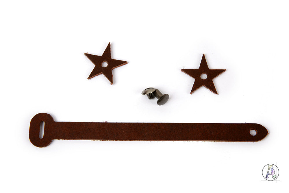 Action Headstock Strap - Brown Top Grain Leather