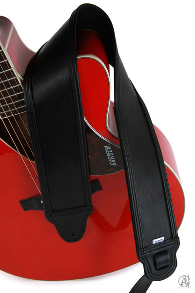 Blackheart 200 - Soft Cabretta Leather and Black Cowhide Guitar Strap