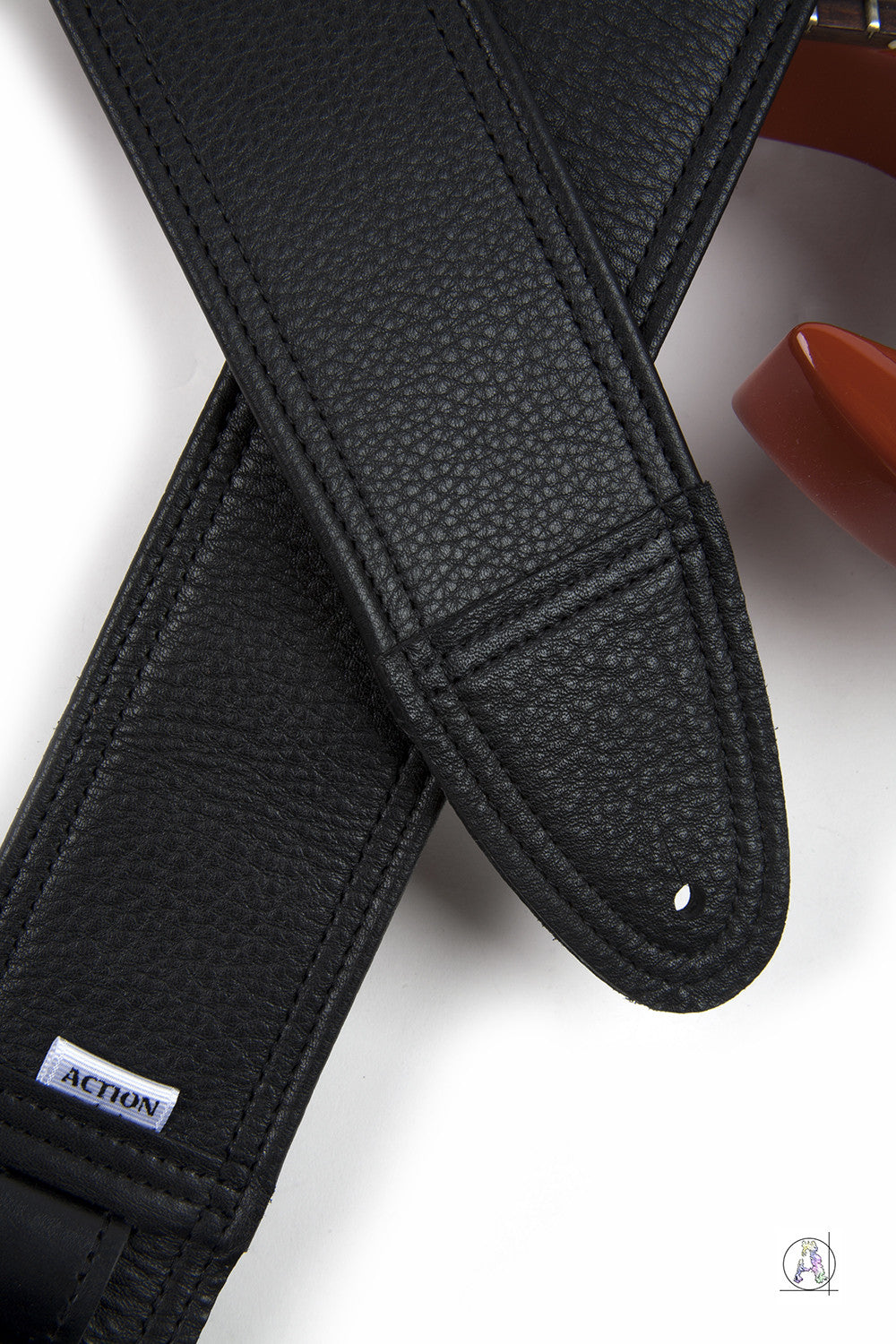 Simply Classy Black 100 Leather Guitar Strap