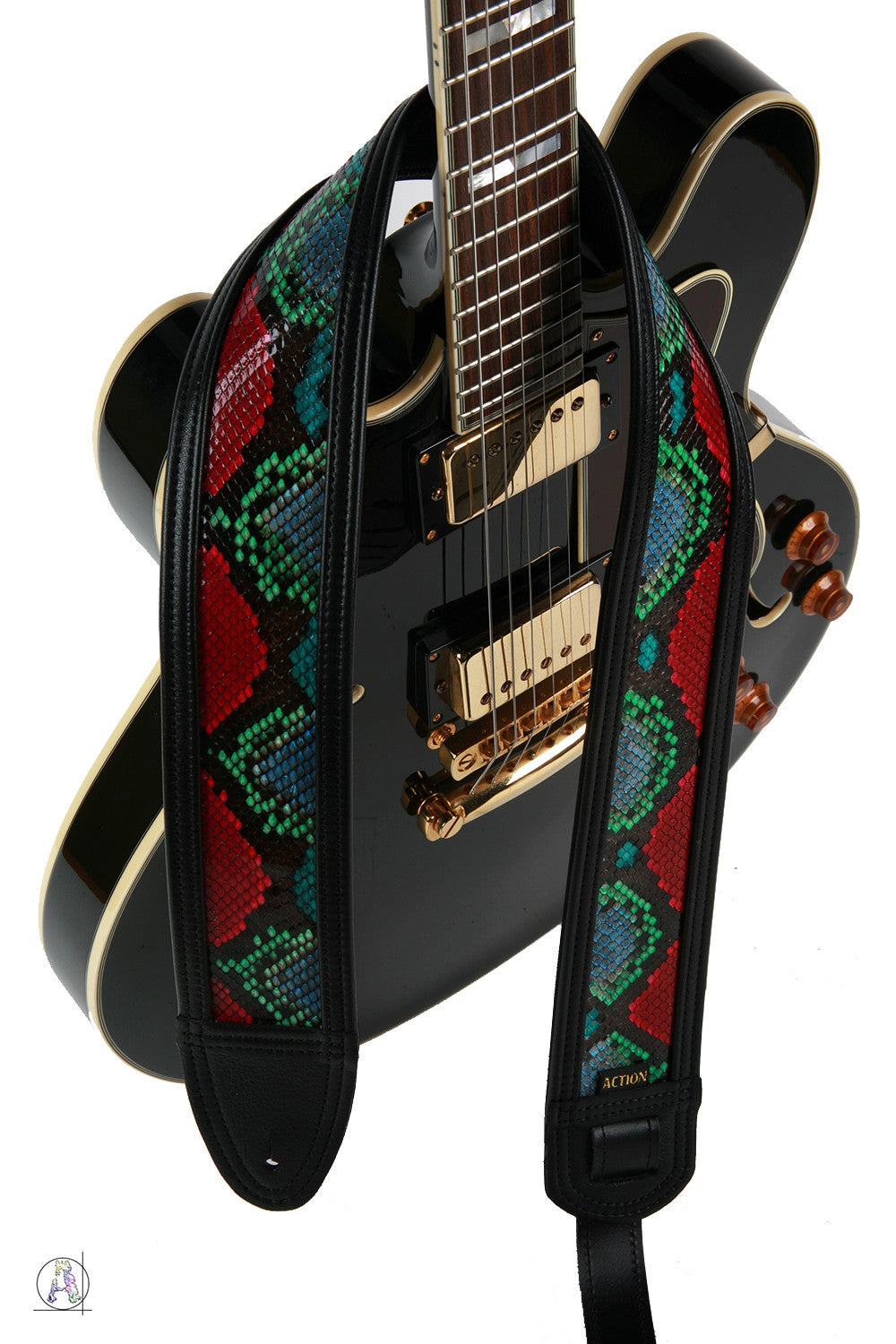 Handpainted Python II Custom Guitar Strap