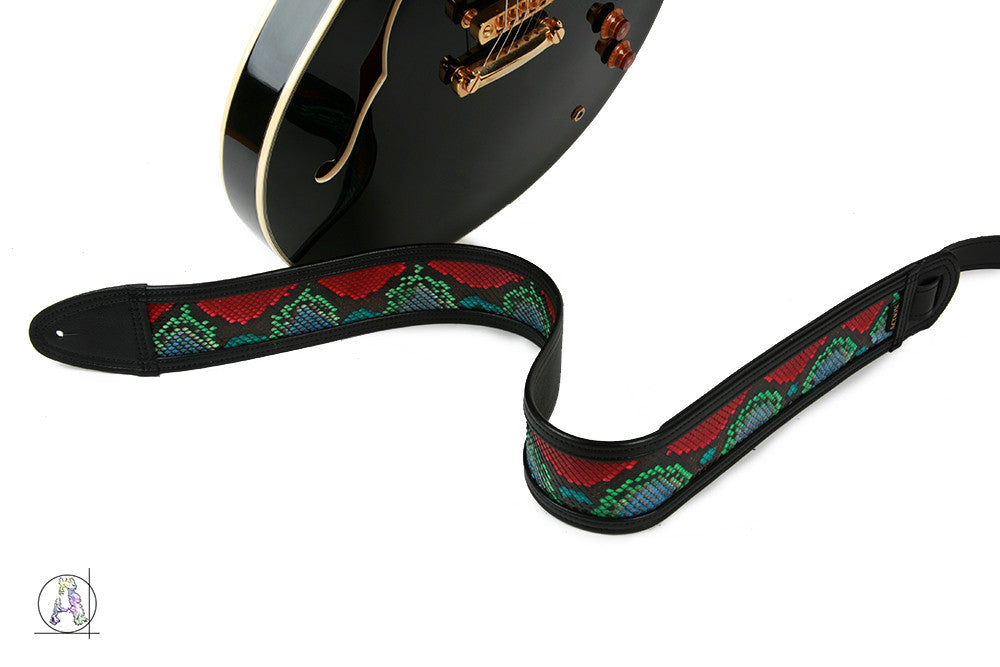 Handpainted Python II Custom Guitar Strap